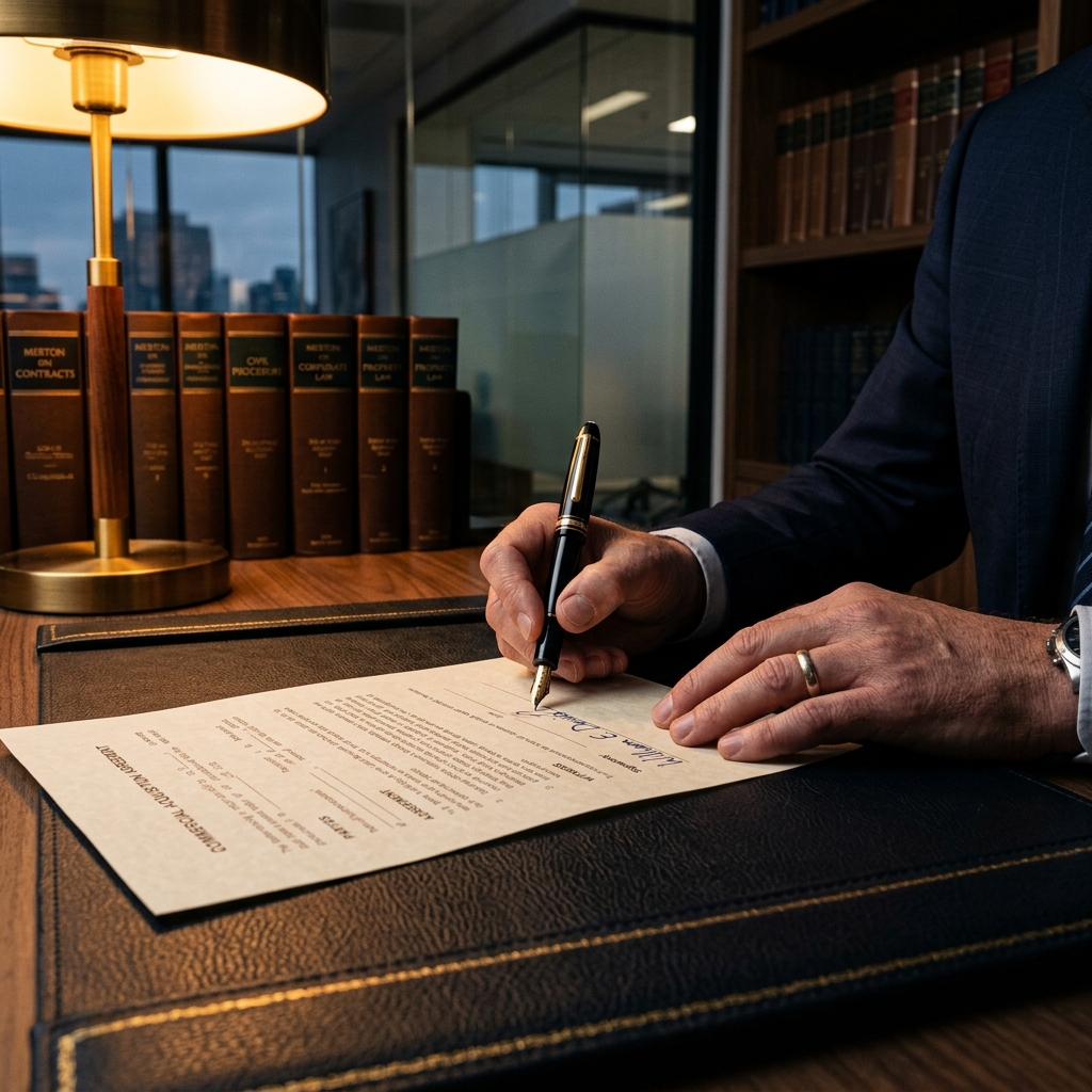 Firma de documento legal